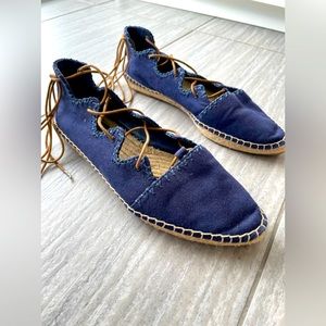Tory Burch 'Sonoma'  Ghillie Espadrille Flats Size 7